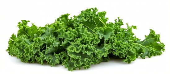 Obraz premium Vibrant kale leaves pattern background for healthy cooking concept