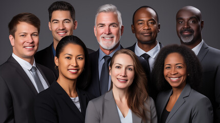 Fototapeta premium Inclusive and Diverse Team of Executives: Professional Business Group Photography. AI Generative.