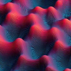 Abstract 3D colorful audiowave patterns