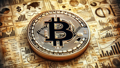 Bitcoin background. Cryptocurrency Abstraction