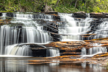 cachoeira no distrito de Cocais, na cidade de Barão de Cocais, Estado de Minas Gerais, Brasil