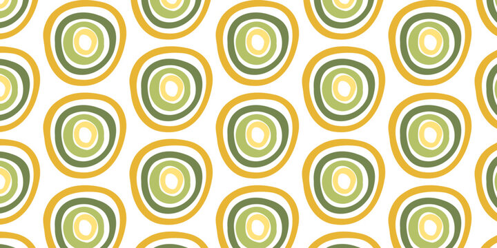Cute colorful line doodle seamless pattern, Baby neutral print in bright colors, yellow, green. Naive style. Simple childish scribble wallpaper print, perfect for the nursery, baby shower, textiles