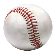 White Baseball With Red Stitching