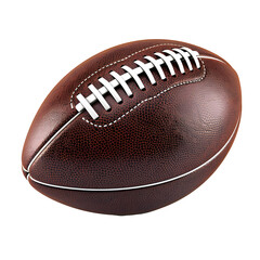 American Football Ball on White Background