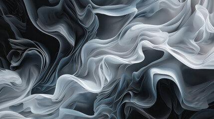 Fototapeta premium Merging Fluid and Organic Forms in Dark Grey