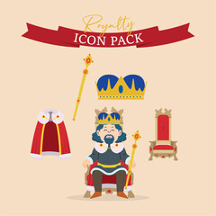 King character asset Vector