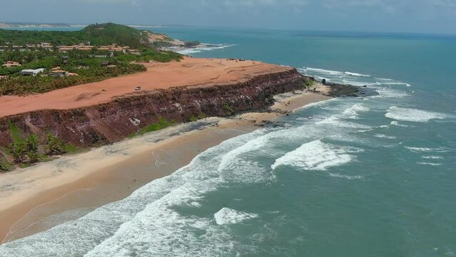 Praia da Pipa (Praia de Pipa), Brazil. Although 'Pipa Beach' is a specific reference to the central beach, it also refers to the town and its surrounding beaches in general.