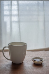 コーヒーカップとチョコレート