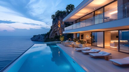 luxury resort with pool and beautiful view