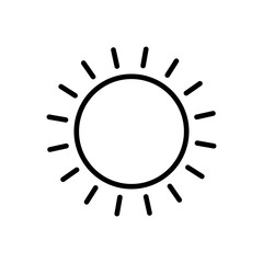Sun icon vector. Brightness Icon vector