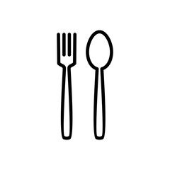 spoon and fork icon vector. spoon, fork and knife icon vector. restaurant icon