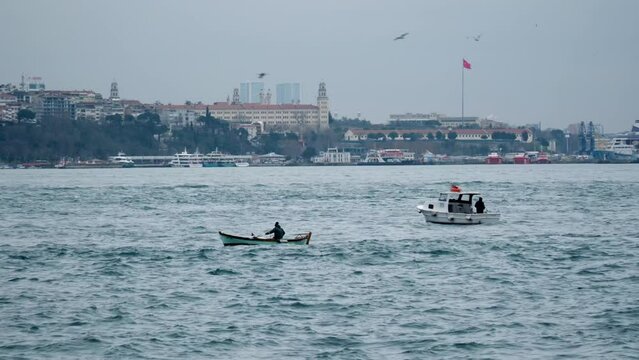 A fishing boat in the Bosphorus