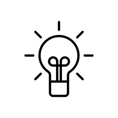 Lamp icon vector. Light bulb icon vector. idea symbol.