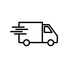 Fast shipping delivery truck icon vector. Delivery truck icon. fast delivery icon