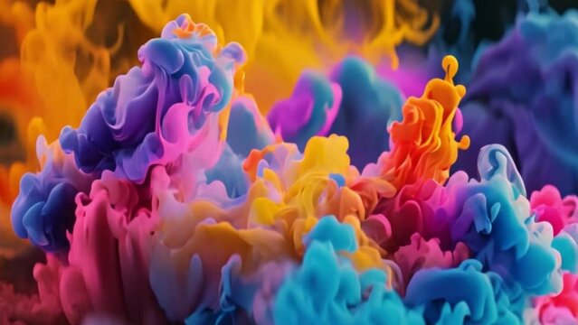 fluid motion of colors