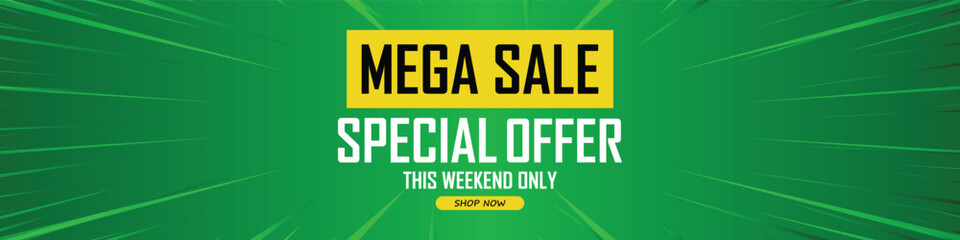 Sale banner template design . Super Sale, end of season special offer banner. vector illustration.