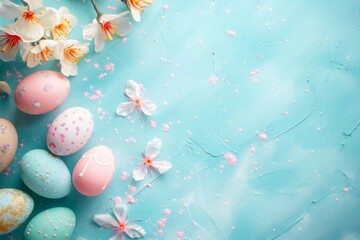 Happy Easter Eggs Basket easter tableware. Bunny hopping in watercolor wallpaper decoration. Adorable hare 3d floral card rabbit illustration. Holy week easter hunt 3d modeling card overjoyed
