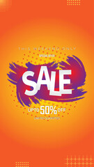 Sale banner template design . Super Sale, end of season special offer banner. vector illustration.