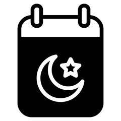 Arabic months name and Lunar Hijri calendar vector Icon design, ramadan kareem and Islamic Symbols on white background, Islamic calendar concept