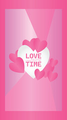 Happy valentines day. Vector banner, greeting card, flayer, poster,  with text Happy valentines day
