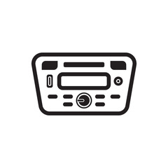 Car radio symbol logo icon, vector illustration design