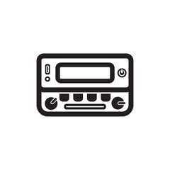 Car radio symbol logo icon, vector illustration design
