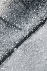 Macro shot of the details of ice texture
