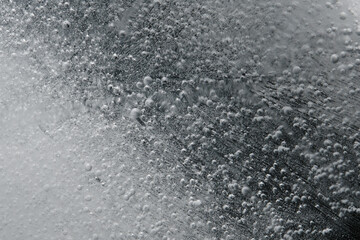 Macro shot of the details of ice texture