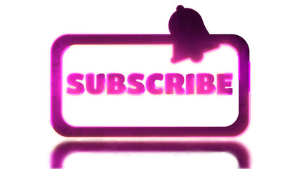 Looping neon glow effect subscribe now icons