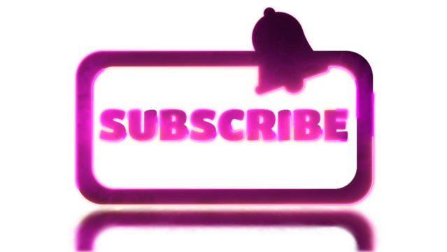 Looping neon glow effect subscribe now icons