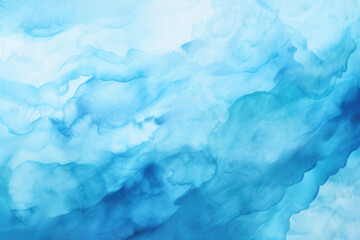 Obraz premium Blue azure turquoise abstract watercolor background, flow texture pattern wallpaper background