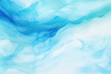 Obraz premium Blue azure turquoise abstract watercolor background, flow texture pattern wallpaper background