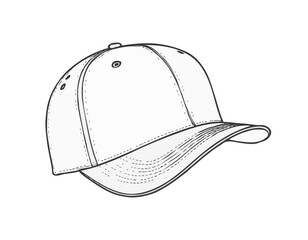 Hand drawn hipster cap illustration
