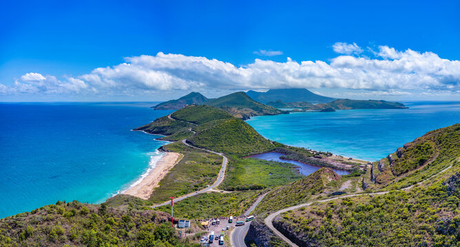 St Kitts Drone Skyline Aerial Panorama