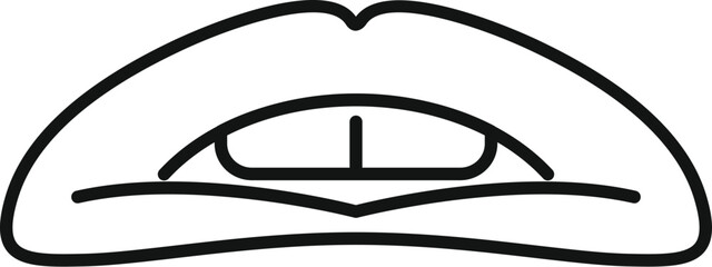 Articulation development icon outline vector. Therapy tongue. Oral speaking