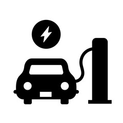 電気自動車の充電中アイコン