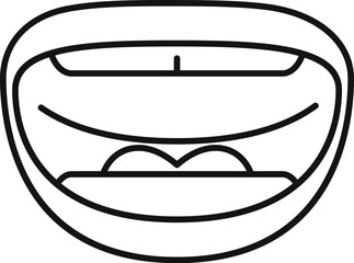 Infancy articulation icon outline vector. Home diction exercise. Spoken word