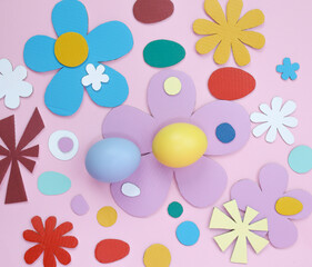seamless pattern with easter eggs