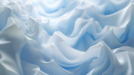 Obraz premium Soothing shades of white and blue overlapping and blending in a tranquil display evoking the peaceful stillness of glacial drift suspended in time.