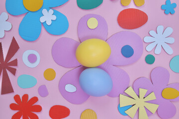 seamless pattern with easter eggs