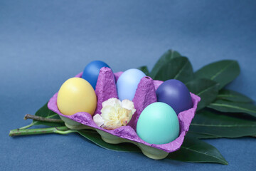 easter eggs in a basket