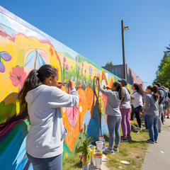 Community Mural Project: Creative Collaboration and Unity