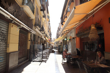 Streets of Spanish cities. Alleyways in Spain