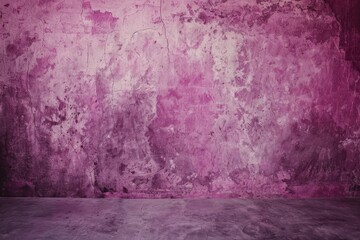 Empty Room With Purple Wall and Concrete Floor. Generative AI