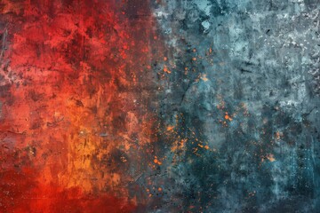 Red and Blue Abstract Painting. Generative AI