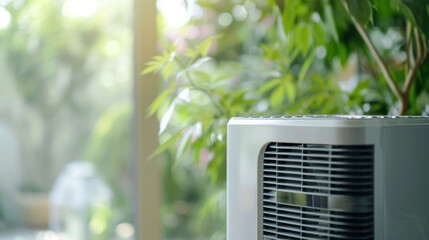 An evaporative cooler working in tandem with an air purifying unit creating a doubly refreshing and clean atmosphere.