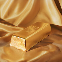 Gold bar on a gold background