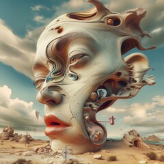 Art, painting, surrealism, imagination, gallery, expo, art school, face, fantasy, museum, artist