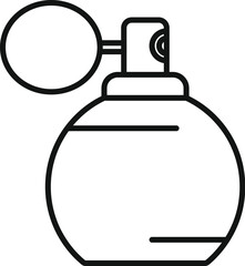 Perfume bottle icon outline vector. Treatment female. Lifting procedure