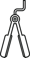 Hair straightener icon outline vector. Fashion treatment. Medical body